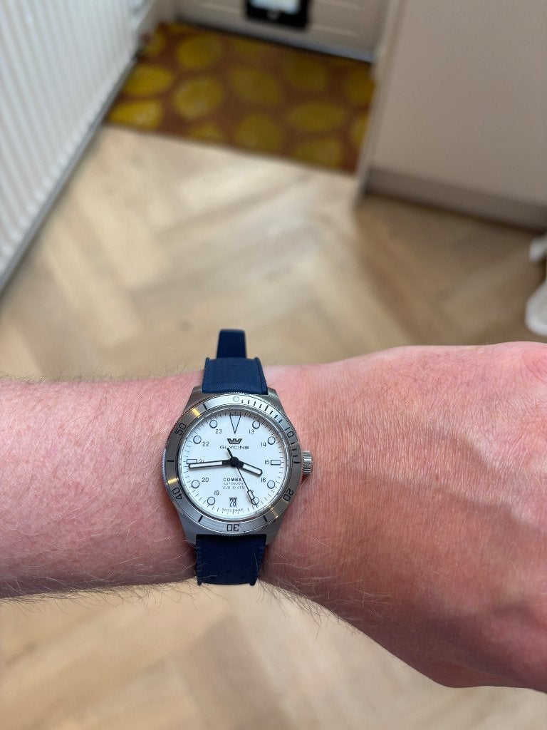 Glycine horloge, Sieraden, Tassen en Uiterlijk, Horloges | Heren, Staal, Staal, Polshorloge, Zo goed als nieuw