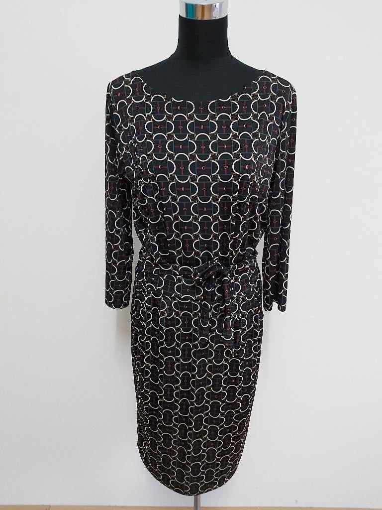 J25 - Fleurige Iz Naiz jurk maat 3=L (1), Kleding | Dames, Jurken, Zo goed als nieuw, Maat 38/40 (M), Onder de knie, Ophalen of Verzenden