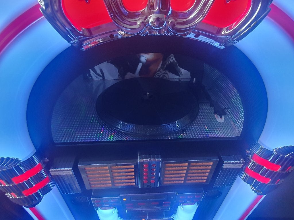 Super mooie jukebox model Wurlitzer 1015 als nieuw, Zo goed als nieuw, Wurlitzer, 1970 tot heden, Ophalen