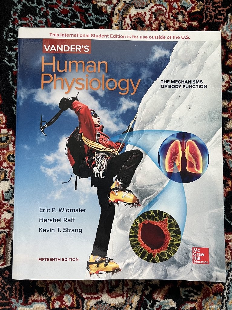 Vander's Human Physiology - 15e editie, Boeken, Eric P. Widmaier, Hershel Raff, Kevin T. Strang, Zo goed als nieuw, Beta, HBO