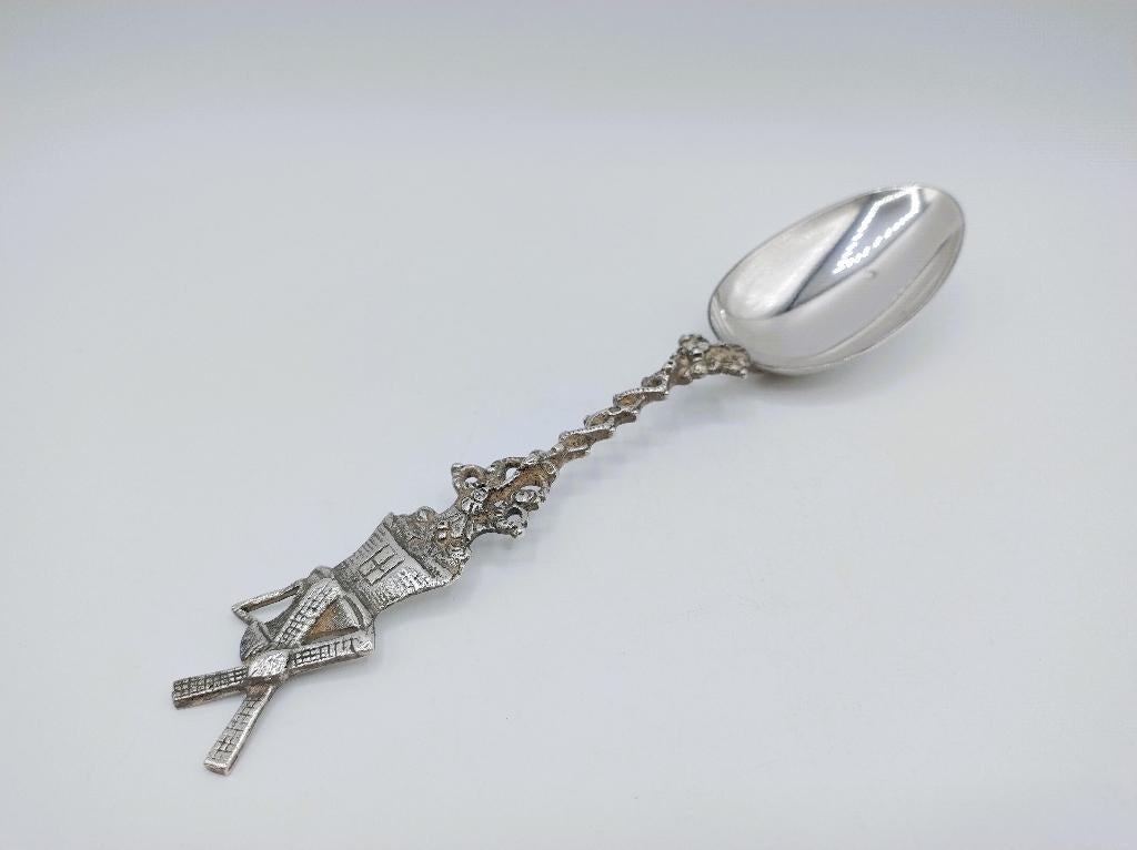 Zilveren geboortelepel, J. Schijfsma, Sneek, 1920, Antiek en Kunst, Antiek | Goud en Zilver, Verzenden, Zilver
