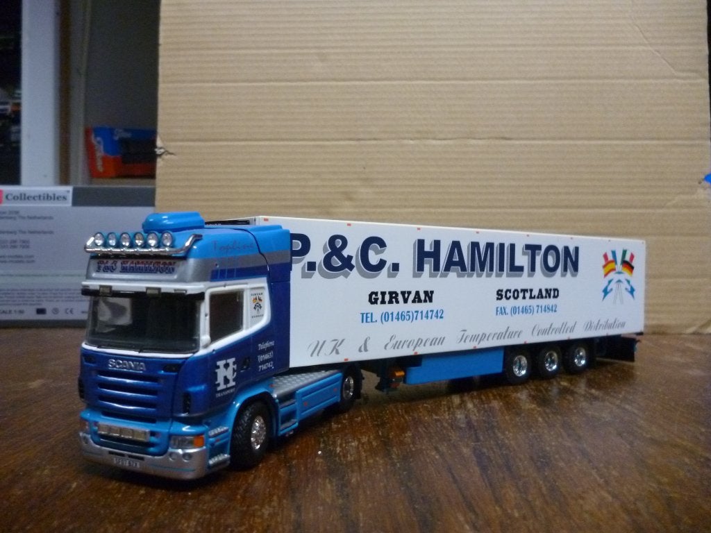 Tekno Scania R serie P.C. Hamilton met certificaat, Hobby en Vrije tijd, Ophalen of Verzenden, Nieuw, Bus of Vrachtwagen, Tekno