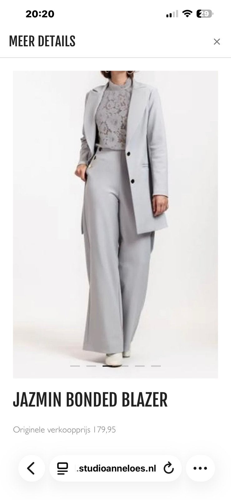 Studio Anneloes Jazmin Bonded Blazer Light Grey, Ophalen of Verzenden, Zo goed als nieuw, Jasje, Maat 36 (S)