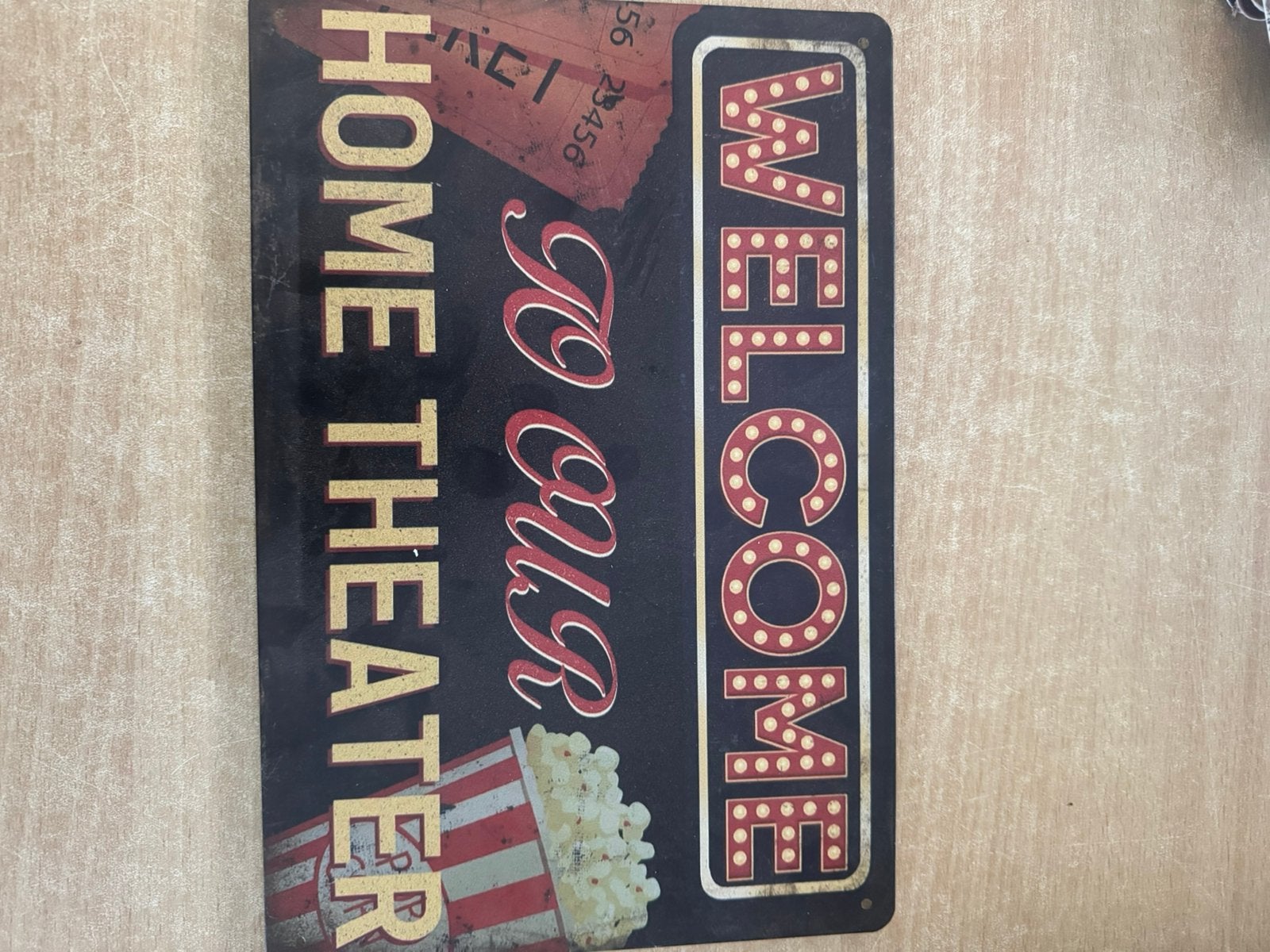 Reclameborden home theater bioscoop popcorn bar mancave, Ophalen of Verzenden, Nieuw