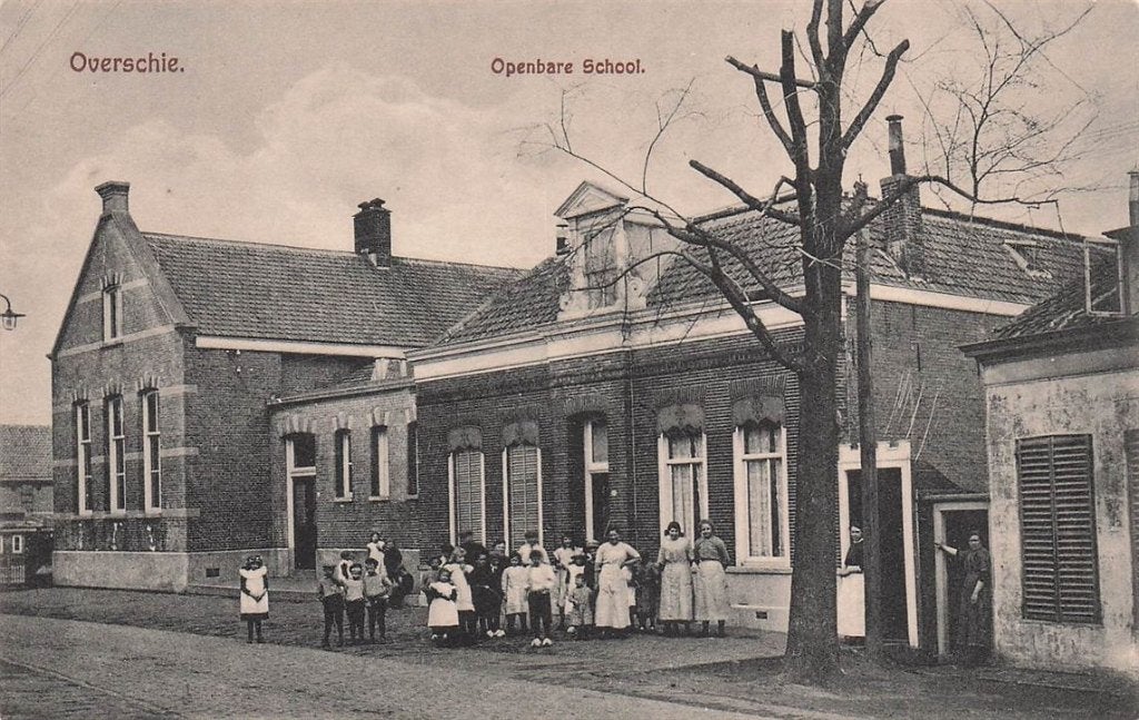 702-372-031 Overschie Openbare School, Verzenden, Voor 1920, Zuid-Holland