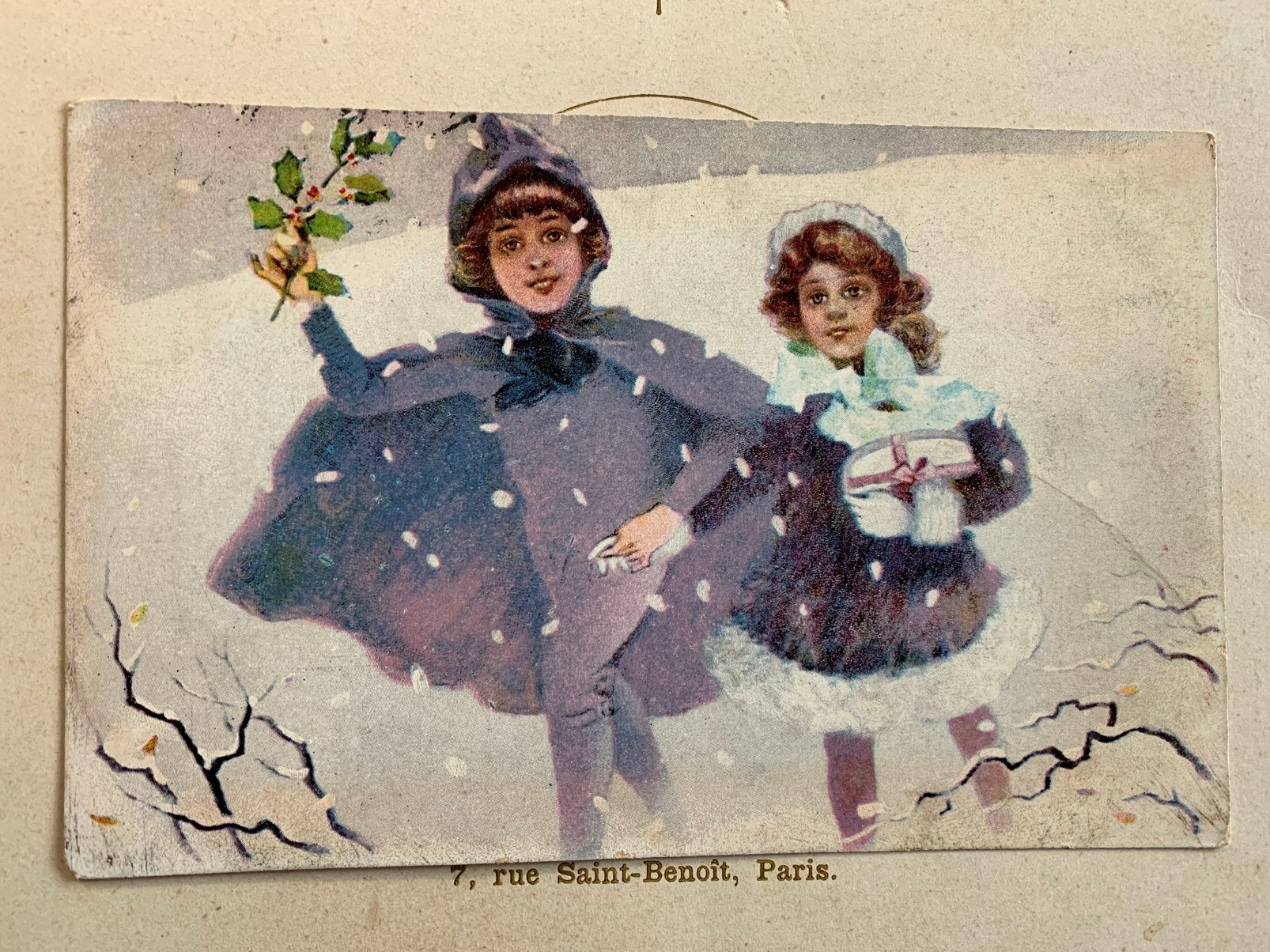 1911 Kindjes in de sneeuw (HH), Ophalen of Verzenden, Voor 1920, Gelopen, Kinderen