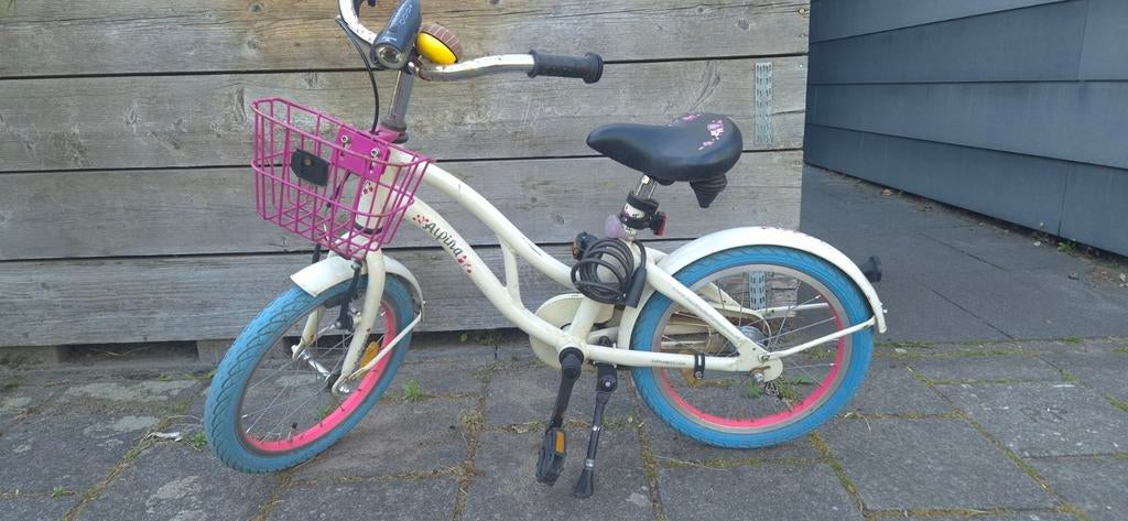 Alpina kinderfiets 16 inch met mandje, Fietsen en Brommers, Fietsen | Kinderfietsjes, Ophalen, Gebruikt, 16 tot 20 inch, Alpina