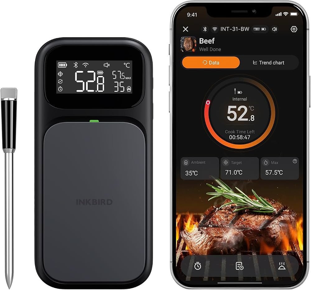 Nieuw! Inkbird INT-31BW Draadloze BBQ Thermometer, Ophalen of Verzenden, Nieuw, Inkbird