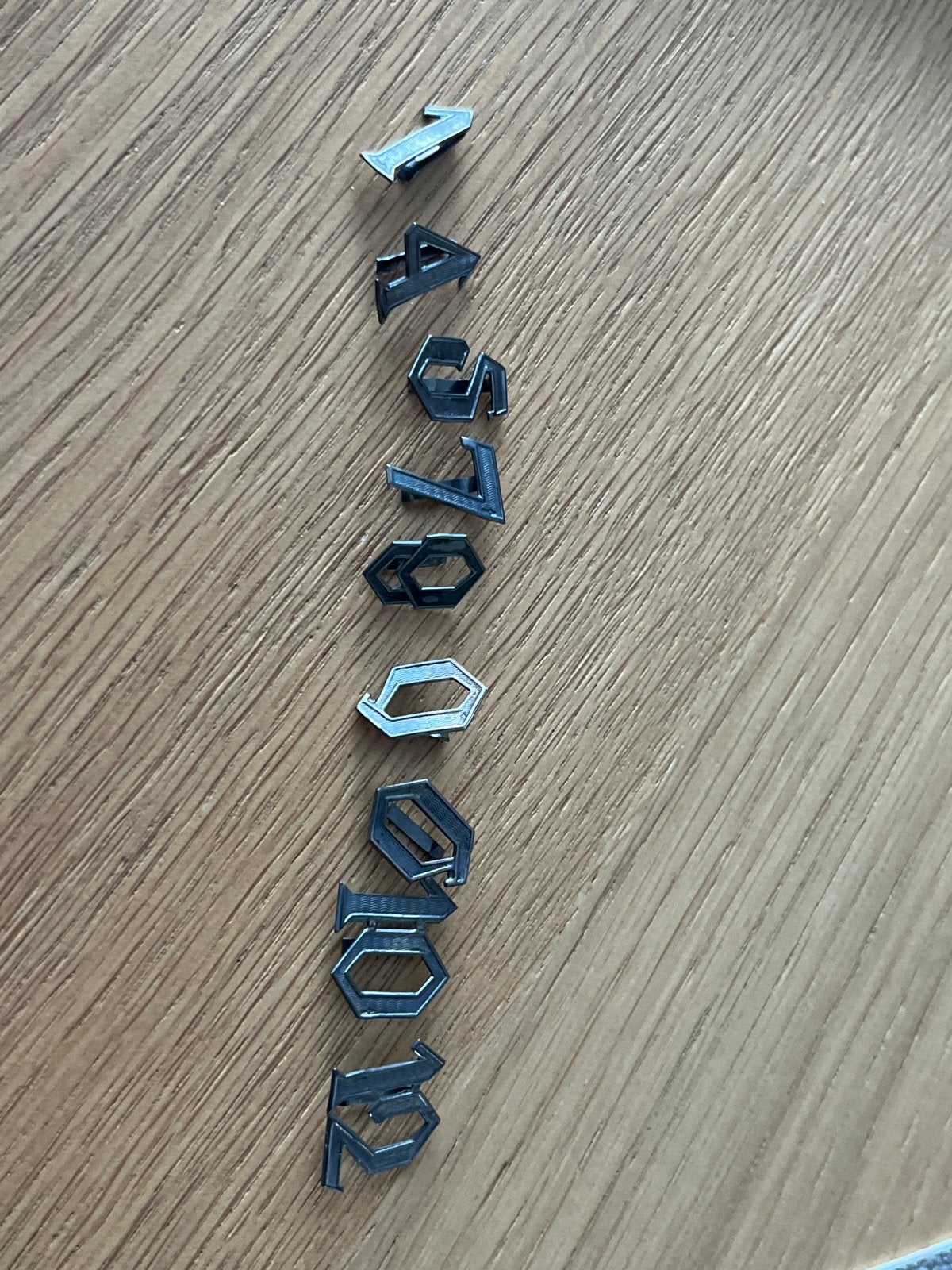 Decoratieve metalen cijfers voor glas of hobby, Ophalen of Verzenden