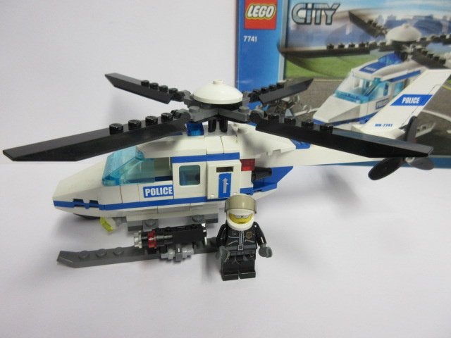 nr. 0069 Politie helicopter met bouwtekening, Kinderen en Baby's, Speelgoed | Duplo en Lego, Ophalen of Verzenden, Zo goed als nieuw