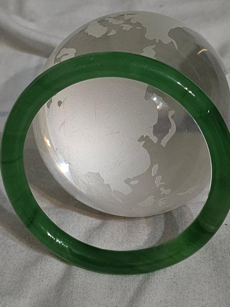 Chinese Groene Jade Armband - Elegante Bangle, Overige materialen, Gebruikt, Ophalen of Verzenden, Met edelsteen