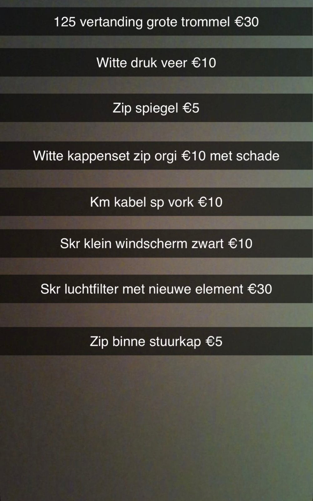 Piaggio onderdelen, Ophalen, Zo goed als nieuw
