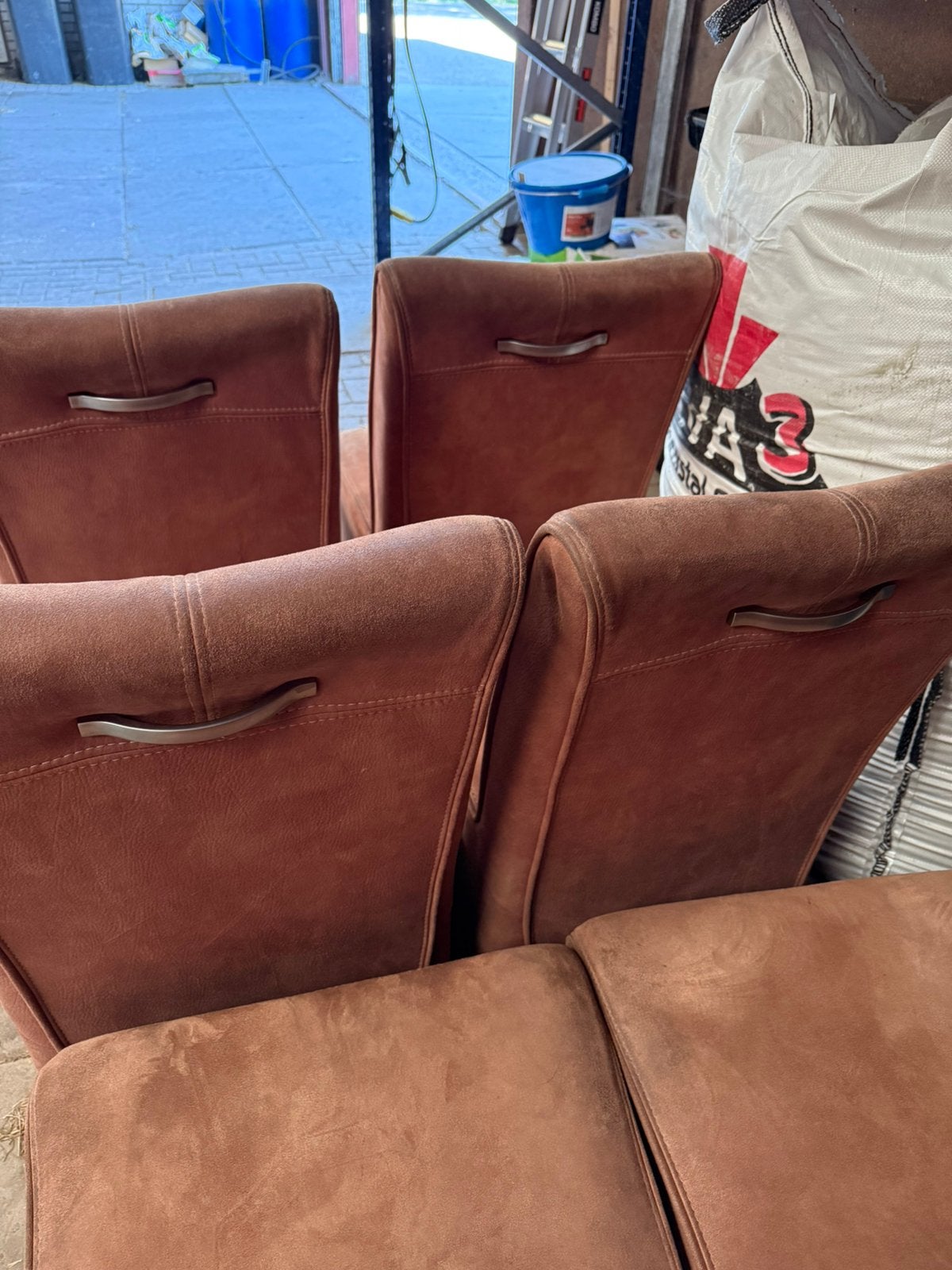 8 eetkamerstoelen, Ophalen, Kunststof, Gebruikt, Overige kleuren