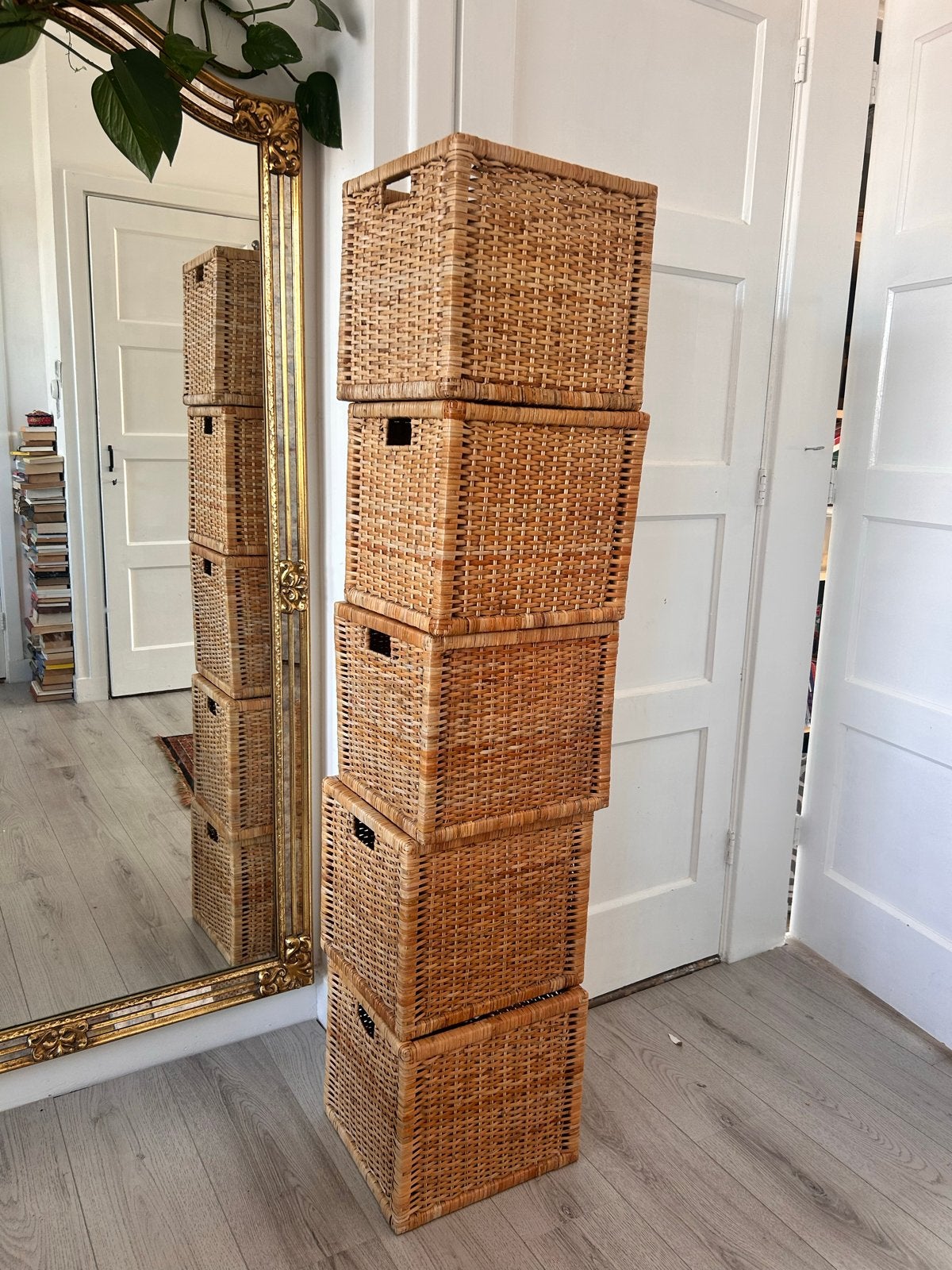Ikea Rotan Manden 5x, Ophalen, Gebruikt, Gevlochten, Mand