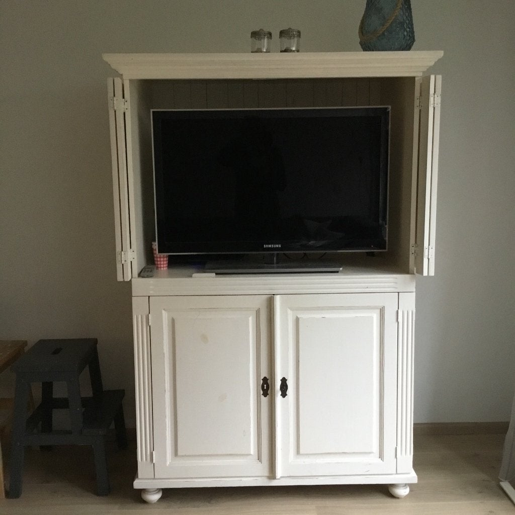 Rustieke tv kast, Ophalen, Gebruikt, 100 tot 150 cm, 100 tot 150 cm