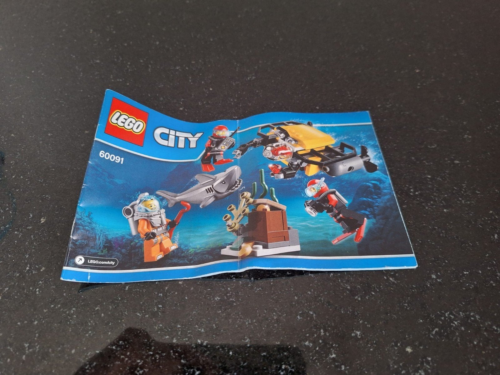 Lego City Diepzee Onderzoek Set 60091 met Duikers en Haai, City, Lego, Ophalen of Verzenden, Zo goed als nieuw