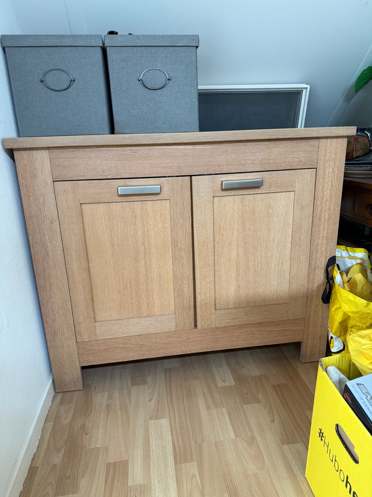 Houten ledikant met commode - Zo goed als nieuw, Ophalen of Verzenden, Zo goed als nieuw, Ledikant