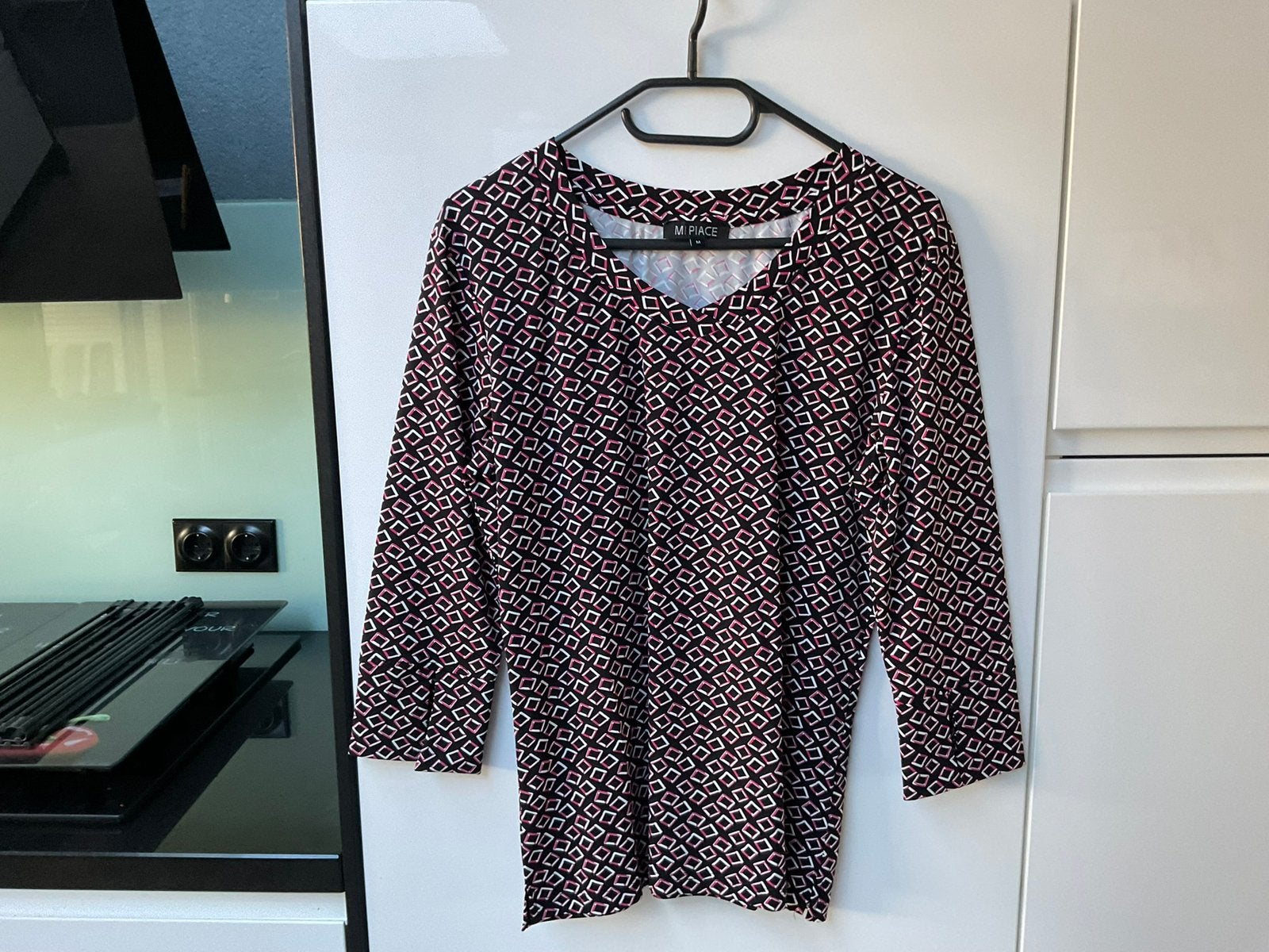 Mi Piace Shirt, Zwart, Zo goed als nieuw, Korte mouw, Ophalen