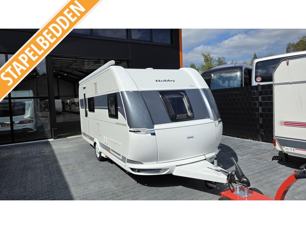 Hobby Excellent Edition 490 KMF Mover,Luifel,Fietsendra, Caravans en Kamperen, Schokbreker, Bedrijf, Treinzit, 5 tot 6 meter