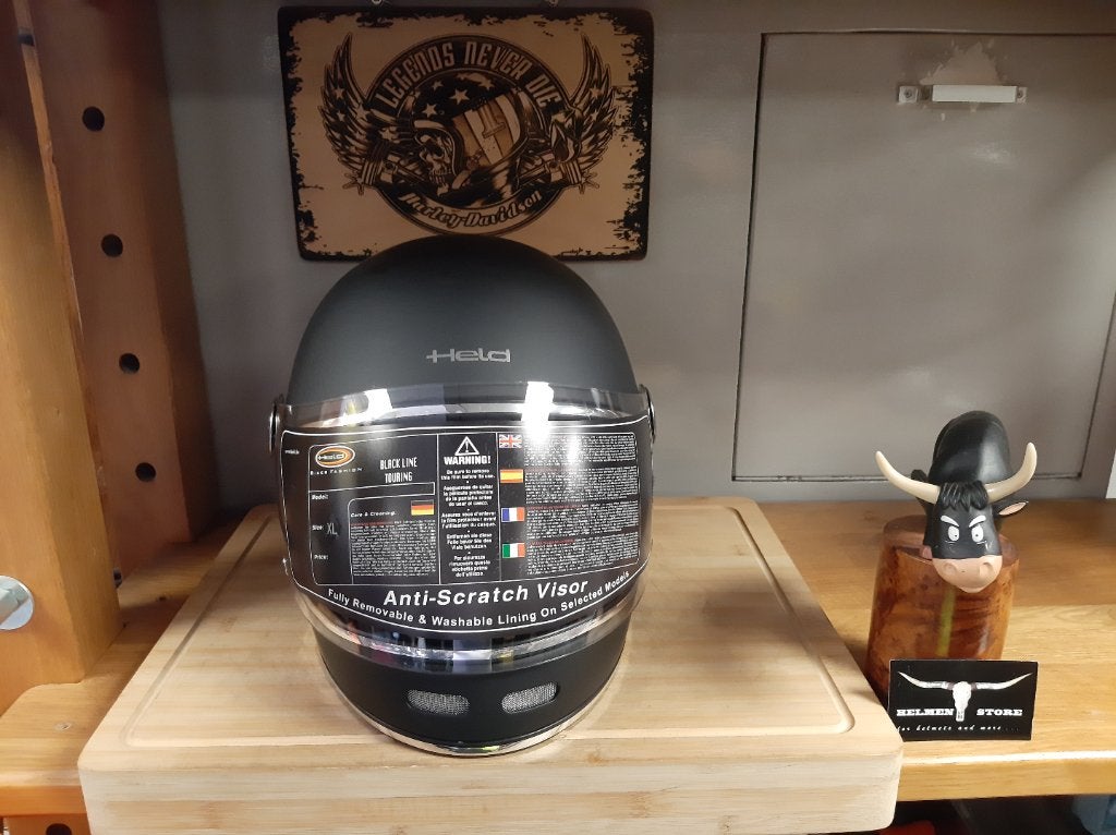 Held retro helm maat XL motor scooter helm mat zwart XL  €75, Pascalstraat 6 1704 RD Heerhugowaard, Dames, XL, Ophalen of Verzenden