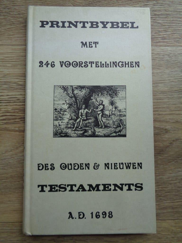 PRINTBYBEL MET 246 VOORSTELLINGEN 1698 -  Prentenbijbel, Boeken, Ophalen of Verzenden, Zo goed als nieuw