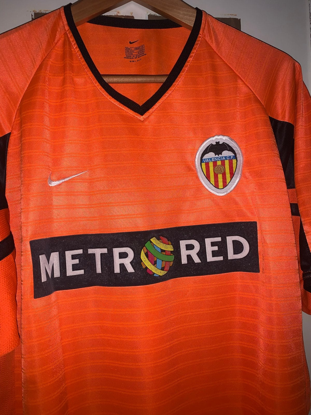 Valencia CF Thuisshirt Oranje - Maat L, Sport en Fitness, Maat L, Ophalen of Verzenden, Zo goed als nieuw, Shirt