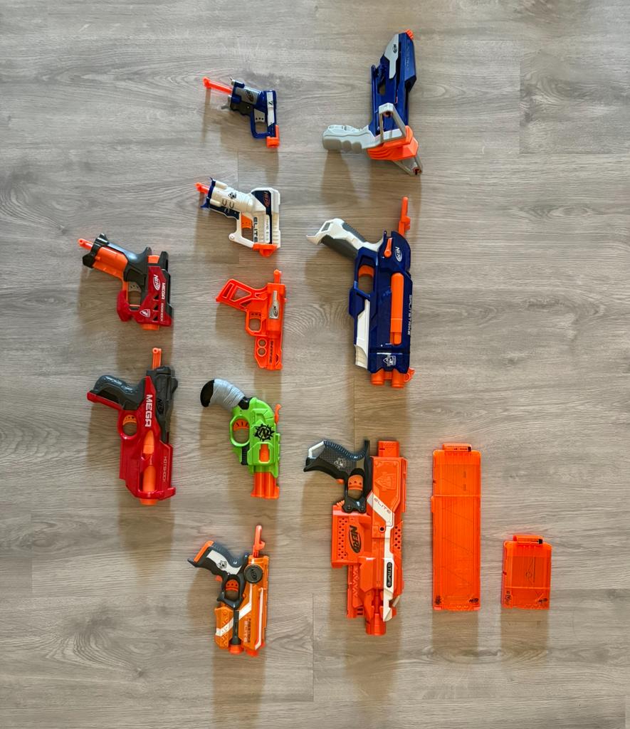 Nerf set - N-Strike Elite, N-Strike Mega & Zombie Strike, Ophalen of Verzenden, Zo goed als nieuw