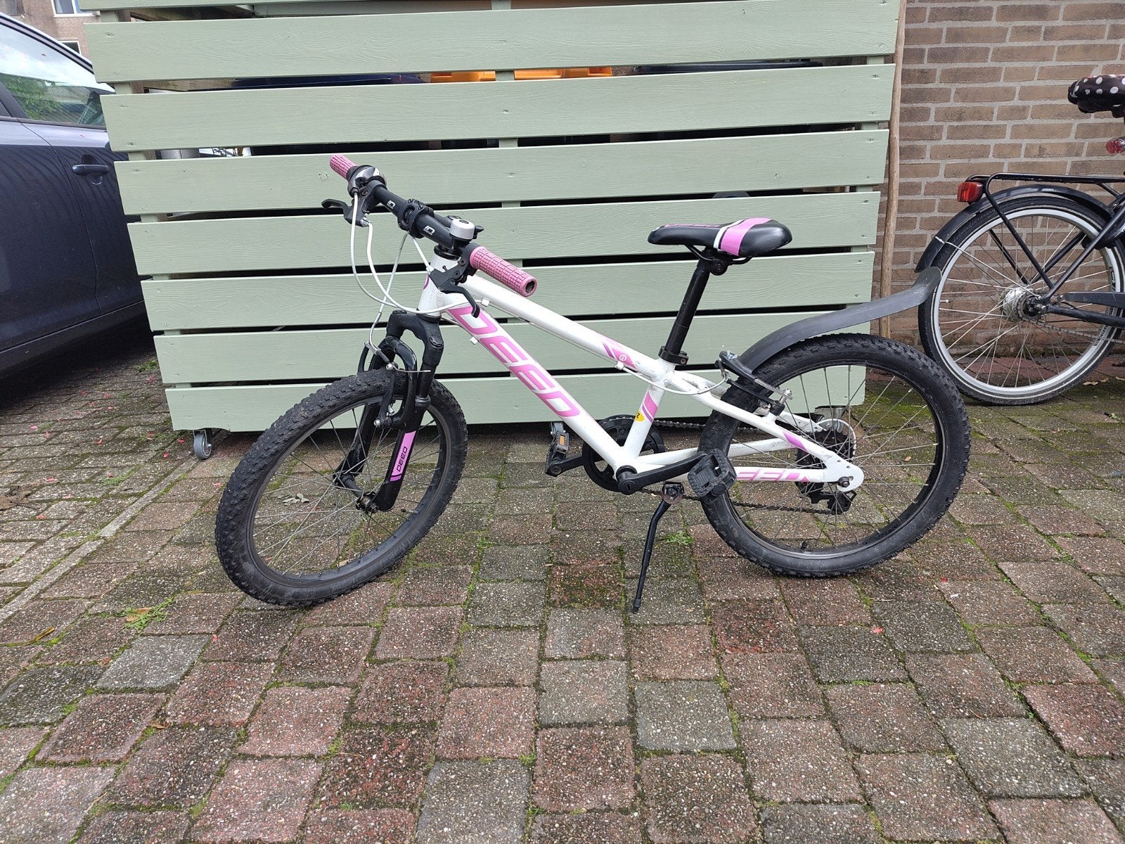 20 inch MTB meisje, Ophalen, Gebruikt, Staal, Velgrem