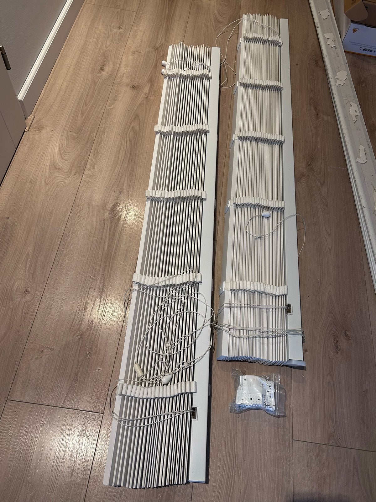Witte jaloezieën - 2 stuks - 160 breed, Ophalen, Jaloezie, Gebruikt, 160 cm