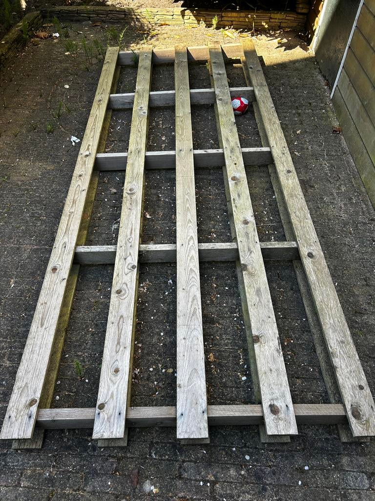 Houten palet - gratis, Tuin en Terras, Palen, Balken en Planken, Ophalen, Gebruikt, 250 cm of meer, Planken