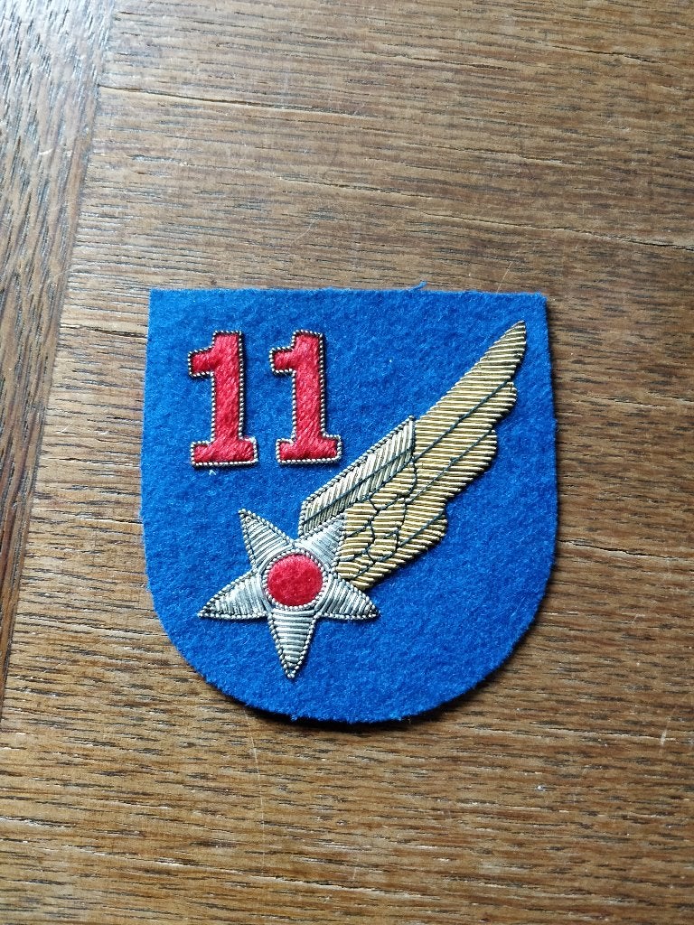 Repro WW2 11th Air Force Bullion Patch, Verzamelen, Militaria | Tweede Wereldoorlog, Ophalen of Verzenden, Luchtmacht, Amerika