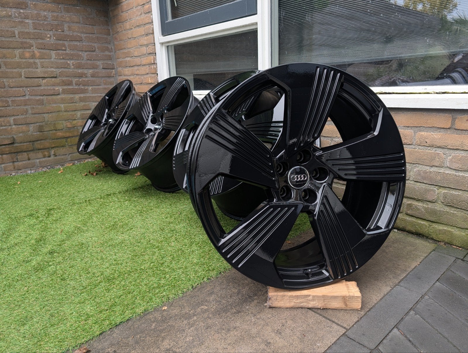 Audi Etron velgen 21 inch origineel 5x112 Q5 Q8 A6 Tiguan VW, Gebruikt, 255 mm, Velg(en), Personenwagen