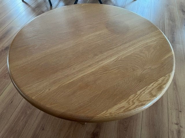Licht eiken salon tafel., Ophalen, Gebruikt, 50 tot 100 cm, 50 tot 100 cm
