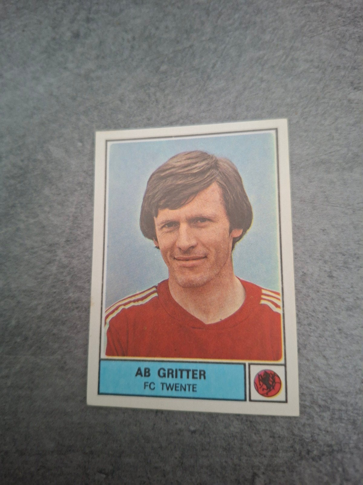 Panini sticker Voetbal 78. Ab Gritter FC Twente., Ophalen of Verzenden, Zo goed als nieuw, Sticker