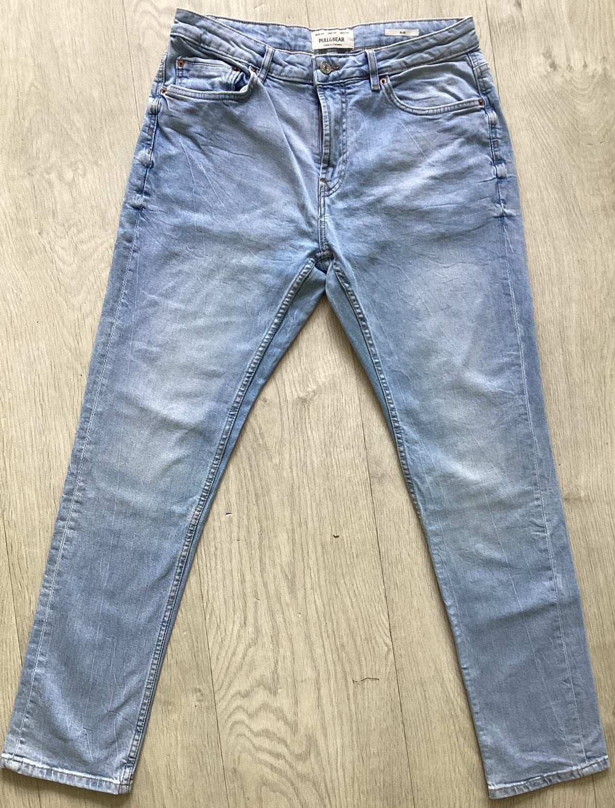 Spijkerbroek jeans maat 44 Pull& Bear, Blauw, W32 (confectie 46) of kleiner, Ophalen of Verzenden, Zo goed als nieuw