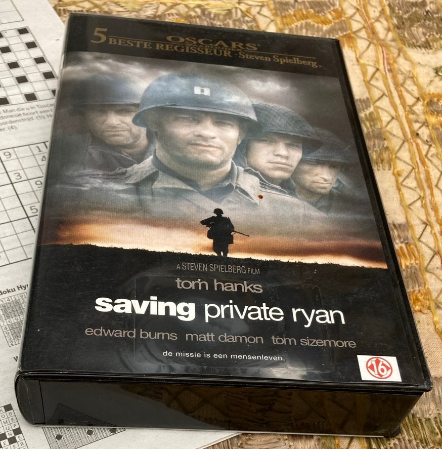 Saving Private Ryan vhs - Steven Spielberg film, Cd's en Dvd's, Vanaf 16 jaar, Ophalen of Verzenden, Zo goed als nieuw, Overige genres