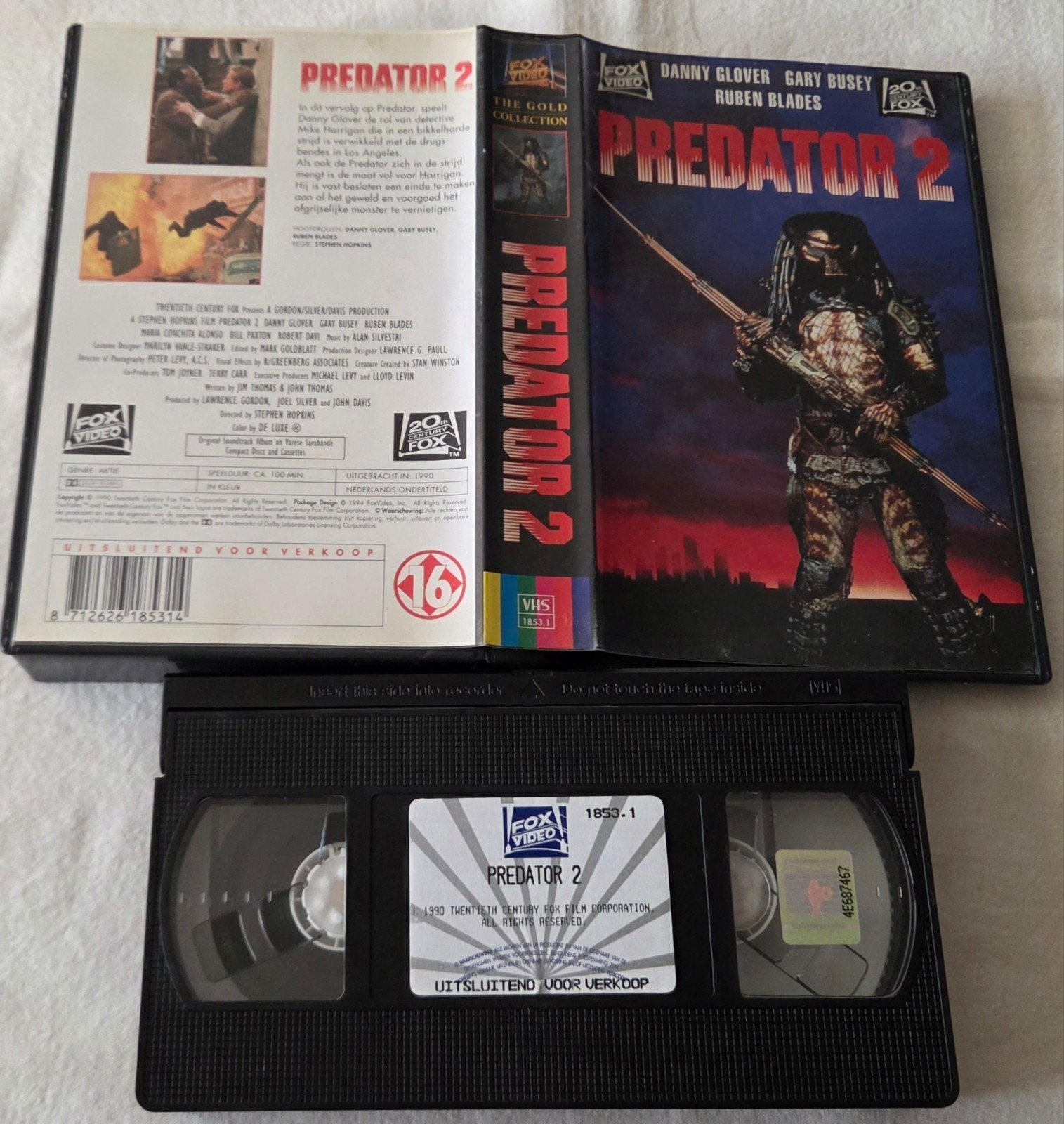 Predator 2 VHS Actie/SciFi, Cd's en Dvd's, VHS | Film, Gebruikt, Actie en Avontuur, Vanaf 16 jaar, Ophalen of Verzenden