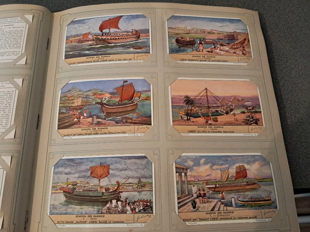 Album Liebig  met 50 series., Gebruikt, Ophalen of Verzenden, 1940 tot 1960, Prent