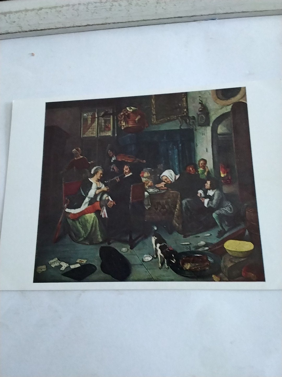 Jan Steen - Het Ondeugende Huishouden (Ansichtkaart), Ophalen of Verzenden
