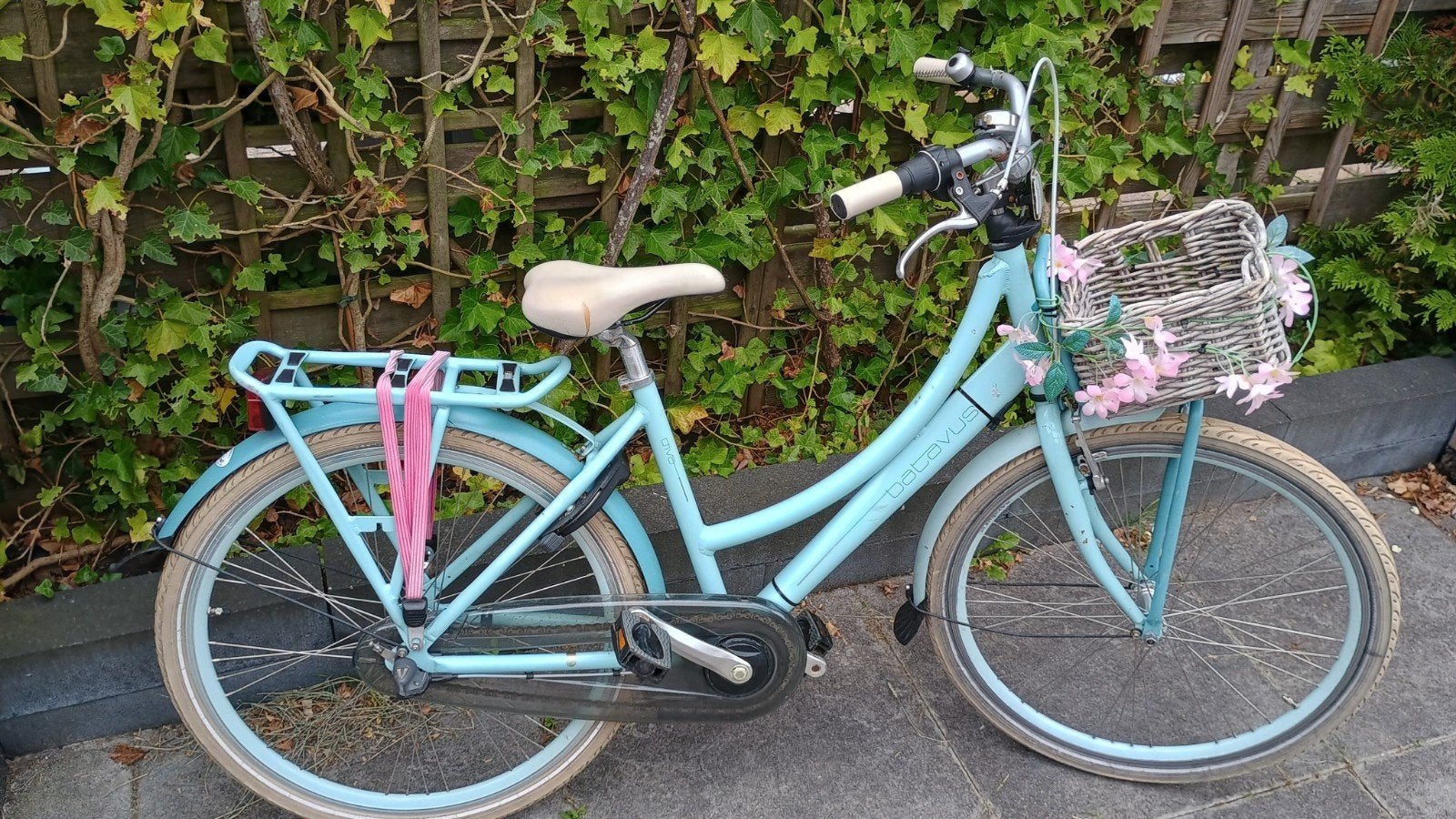 Batavus meisjesfiets met mandje en versnellingen, Ophalen, Gebruikt, Velgrem, Versnellingen