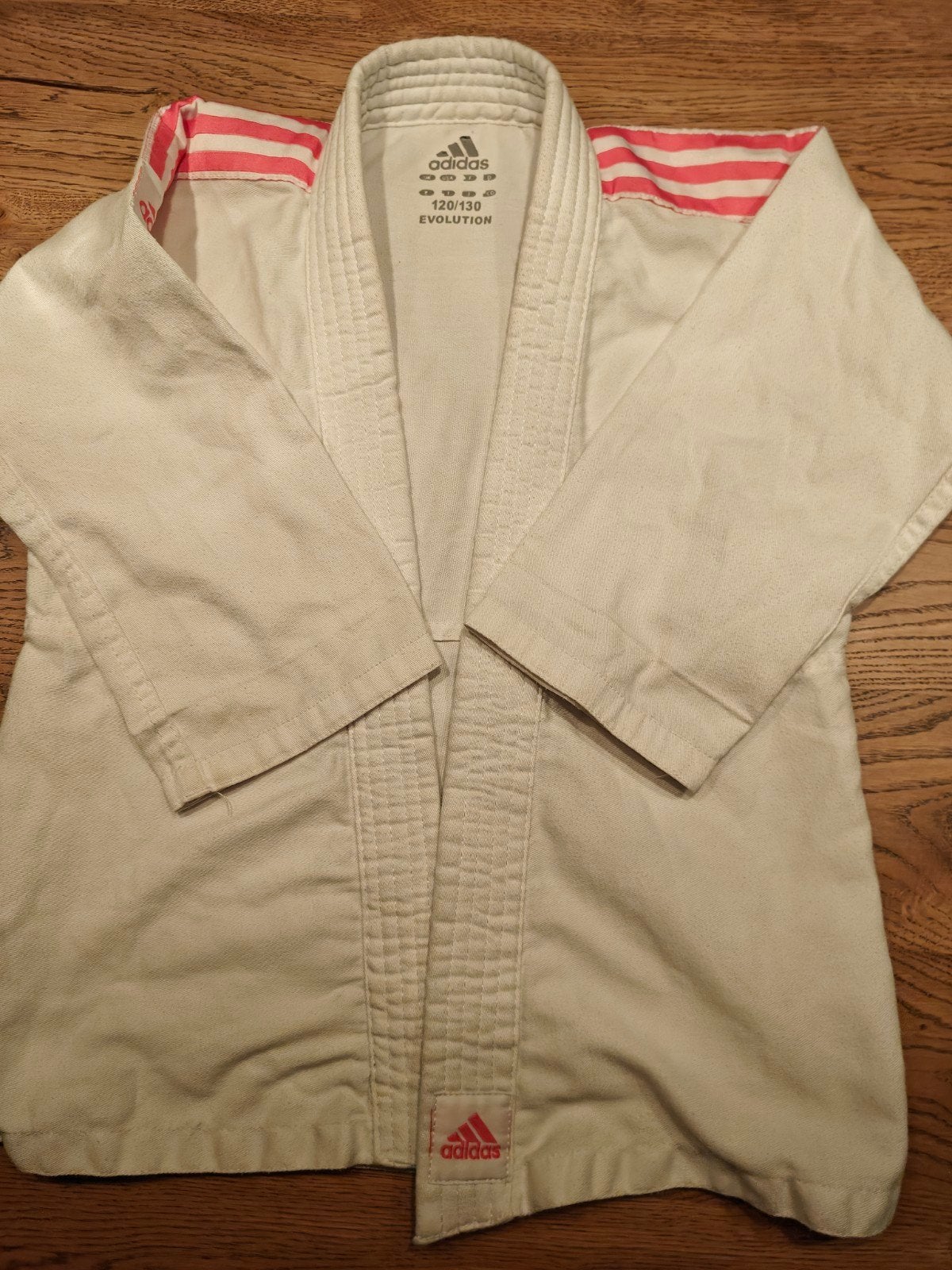 Adidas Evolution Judo/Karate jas- Maat 120/130, Gebruikt, Judo, Vechtsportpak, Maat L