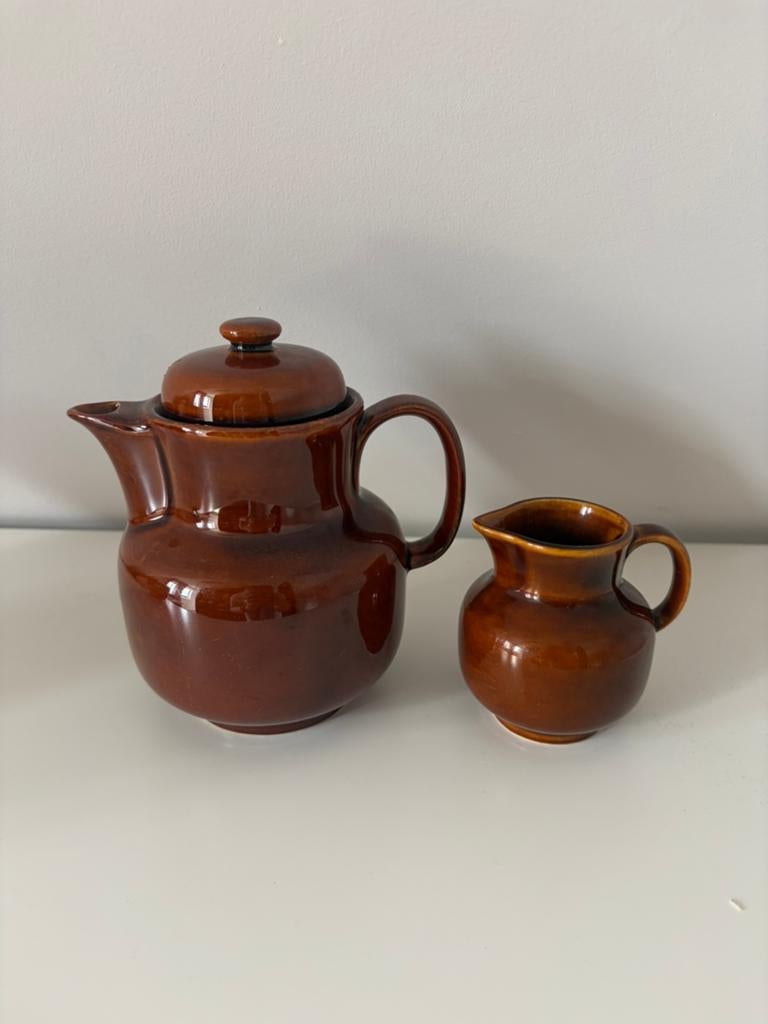 Colditz vintage koffiepot en melkkannetje, Ophalen of Verzenden