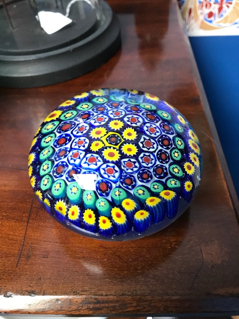Pressepapier met millefiori., Ophalen of Verzenden