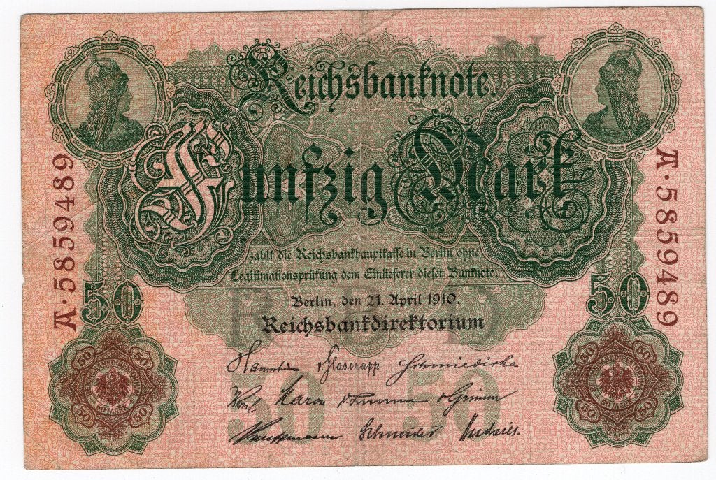 Duitsland 50 Mark 1810 vf, Postzegels en Munten, Verzenden, Duitsland