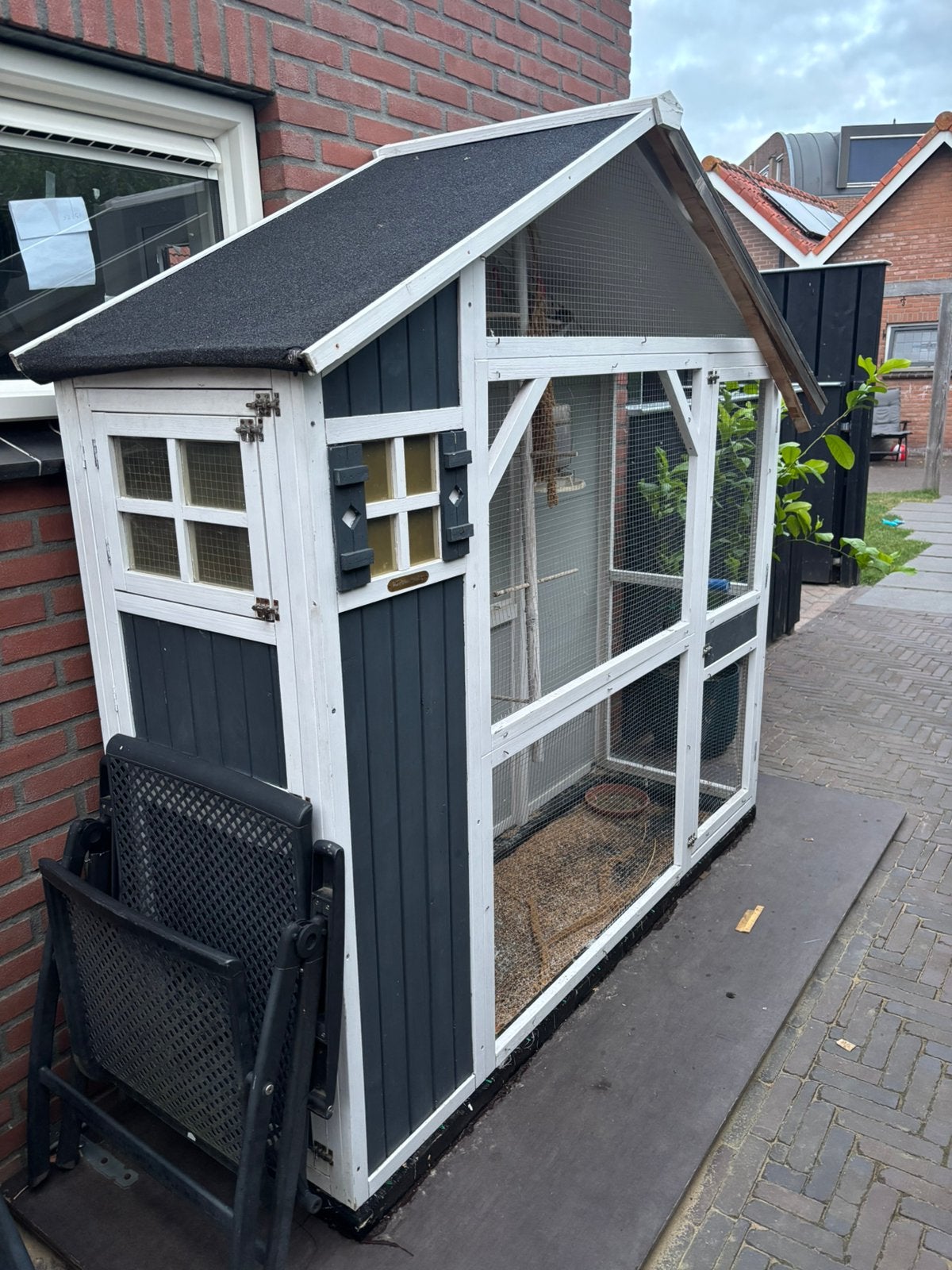 Kleine volière te koop, Ophalen, Gebruikt, Hout, Volière