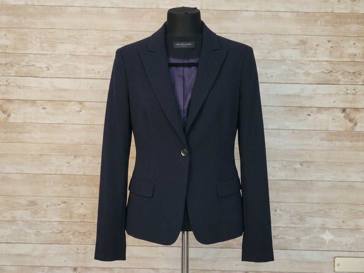 Marciano Guess Colbert Donkerblauw - Als Nieuw (NL 42), Blauw, Maat 42/44 (L), Ophalen of Verzenden, Zo goed als nieuw