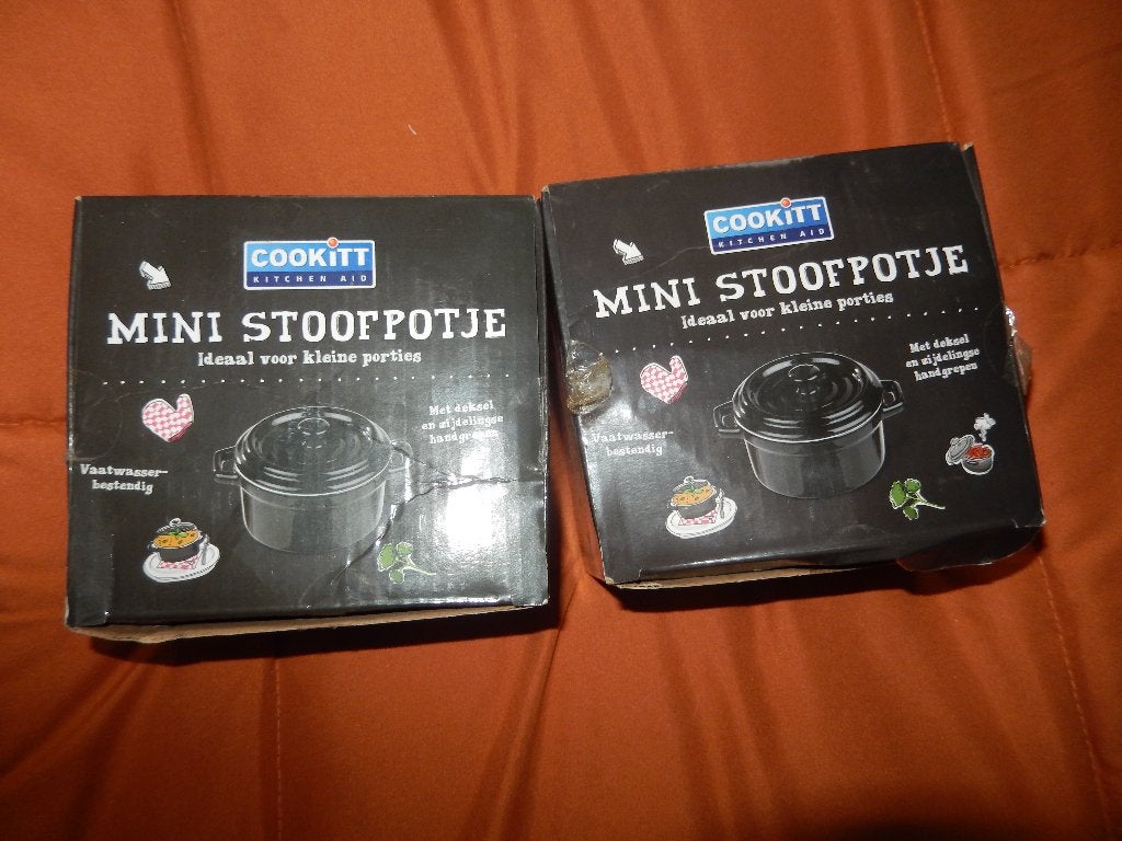 Mini stoofpotjes pannetjes 12 cm nieuw, Overige materialen, Overige typen, Nieuw, Ophalen of Verzenden