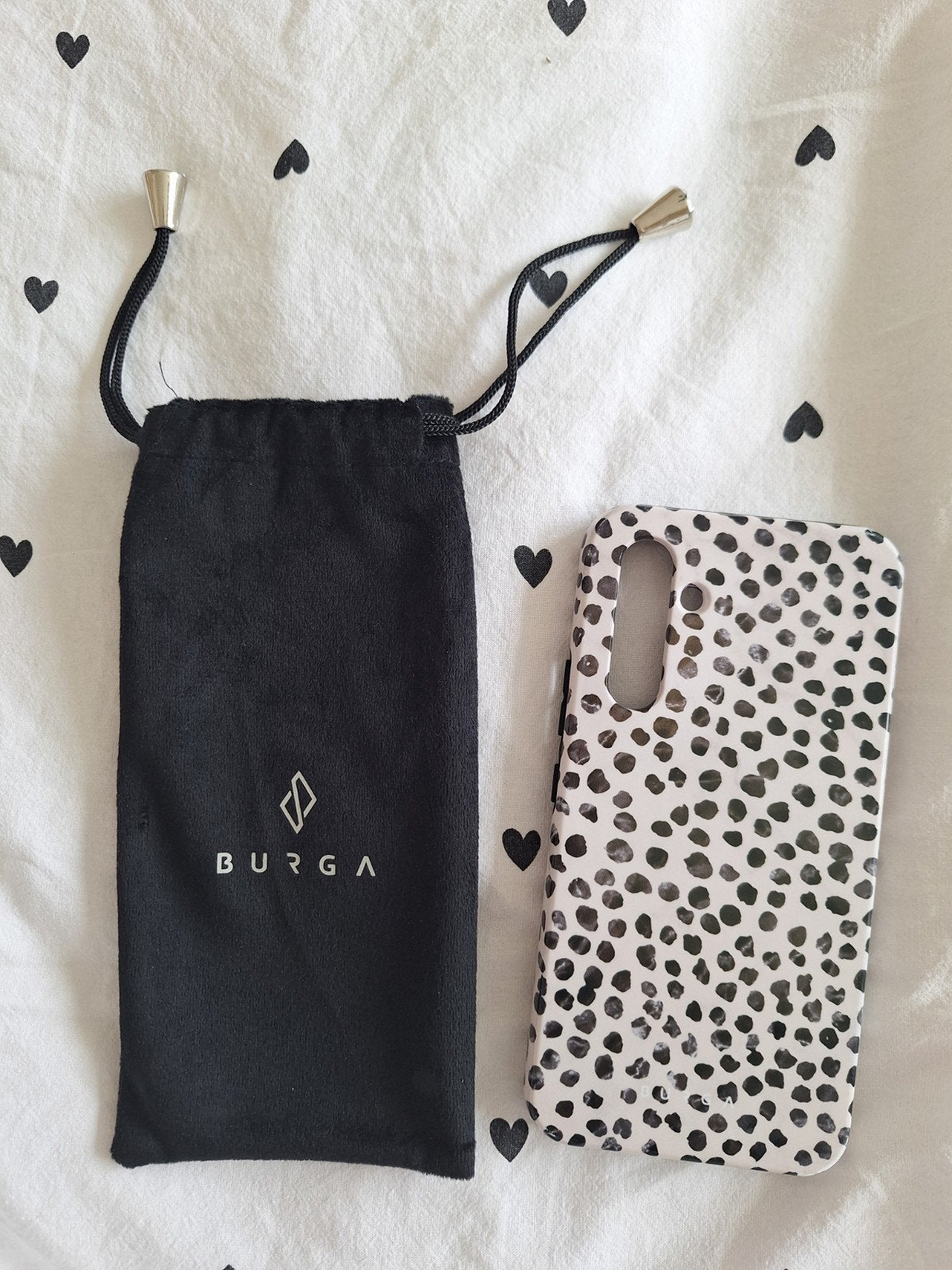 Burga telefoonhoesje met stippen print, Ophalen of Verzenden, Zo goed als nieuw, Hoesje of Tasje