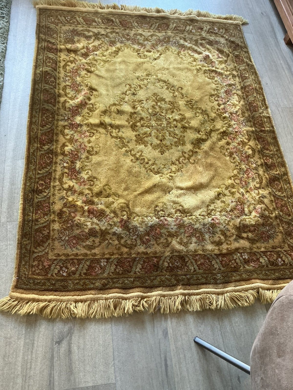 Smyrna tafelkleed, Ophalen, Gebruikt, 100 tot 150 cm, Bruin