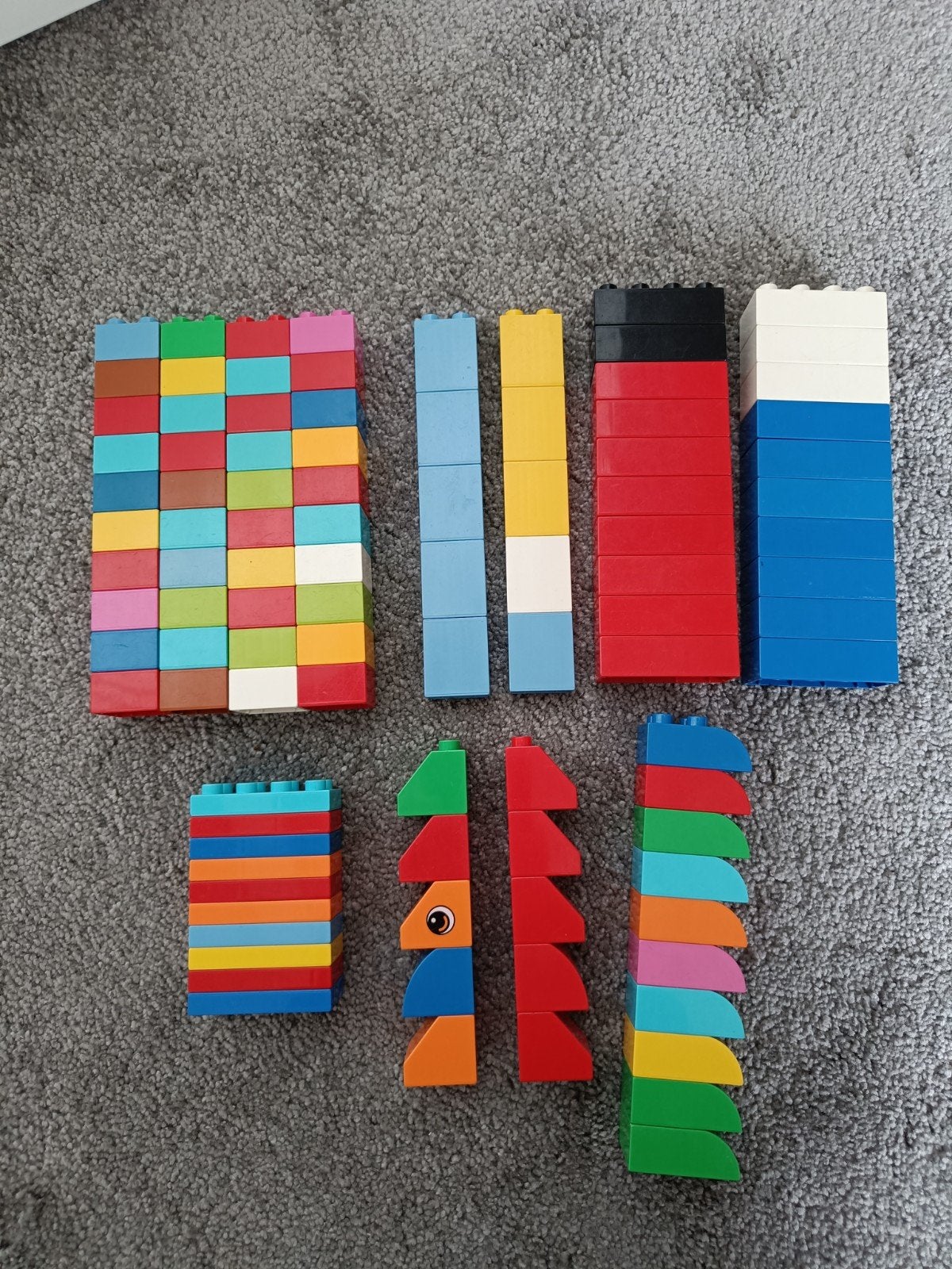 100 originele Duplo bouwstenen, Kinderen en Baby's, Ophalen of Verzenden, Zo goed als nieuw, Losse stenen, Duplo